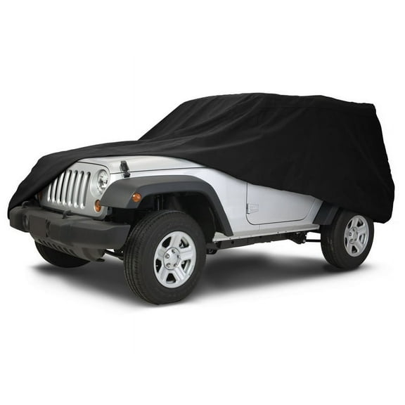 CarsCover Custom Fit 1976-2006 Jeep Wrangler 2 Door SUV Car Cover (CJ7, YJ, TJ) Xtrashield Black