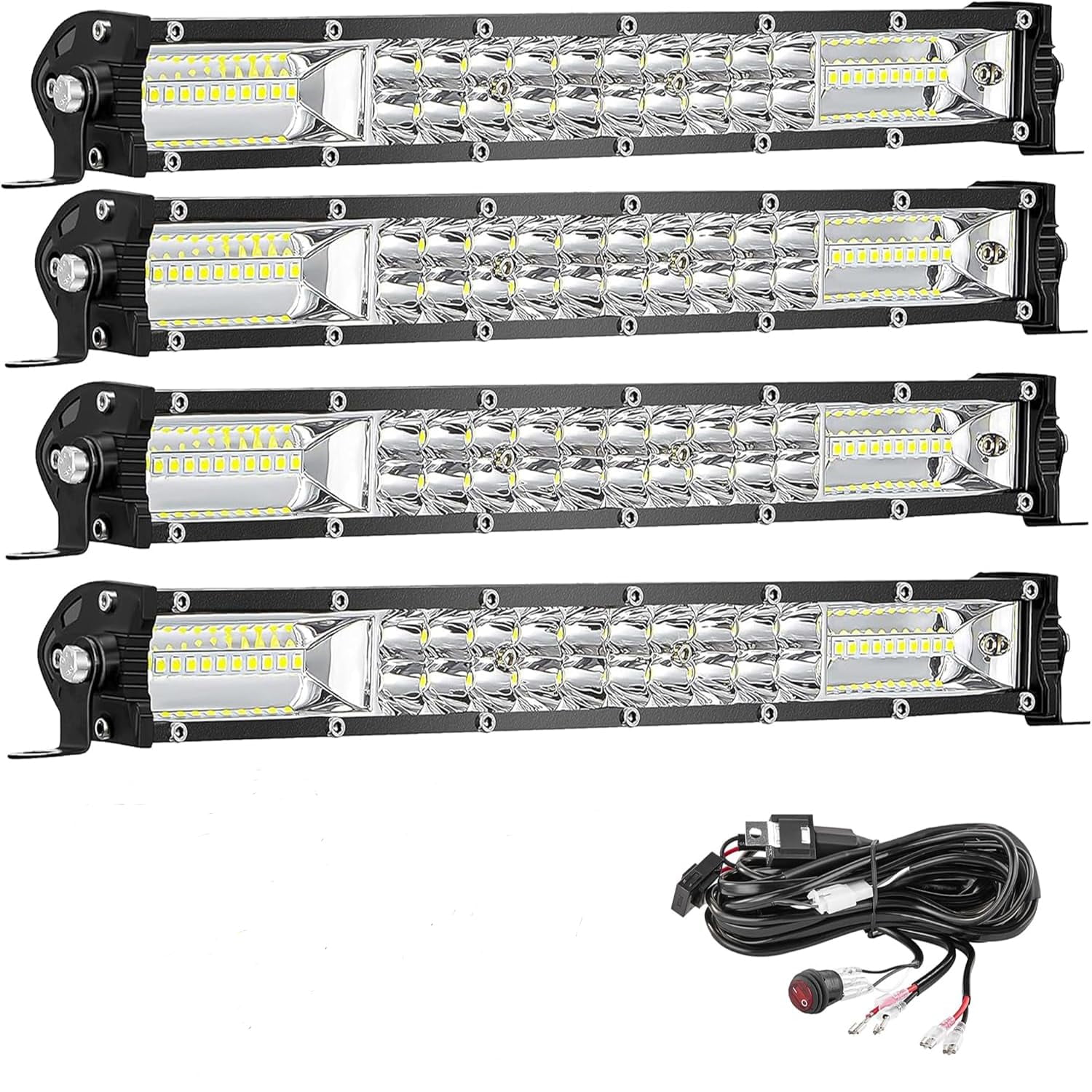 CarsPlay LED Lights Bars Kits (4)12 Inch 120W 24V Tractor 10000LM 6500K ...