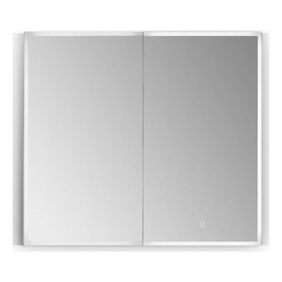Carsoli Rectangle 36" Frameless Surface-Mount/Recessed LED Lighted Bathroom Medicine Cabinet