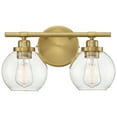 thumbnail image 1 of Carson 2-Light Bathroom Vanity Light in Warm Brass, 1 of 5