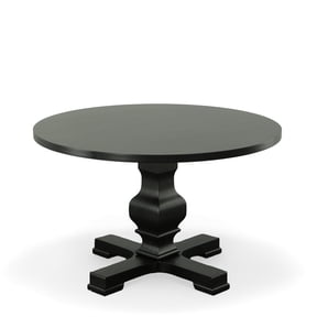 Carson 47 Inch Round Pedestal Table Black
