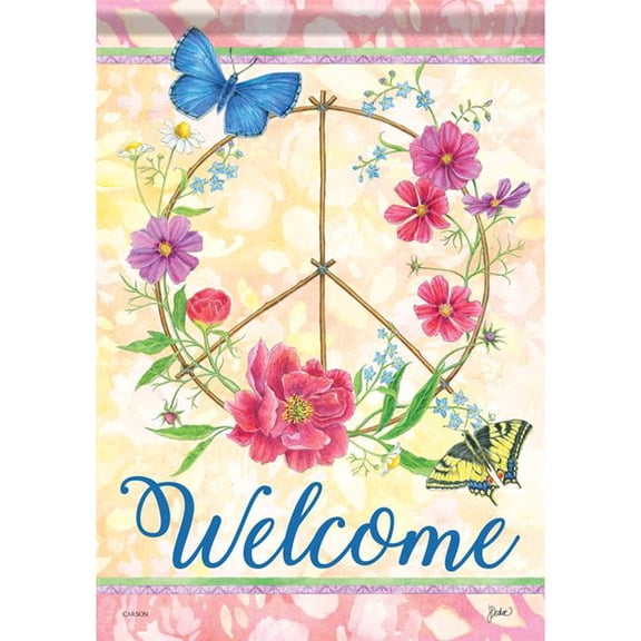 Carson 50968 Garden Flag - Peace