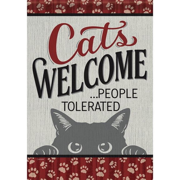 Carson 53018 Garden Flag - Cats Welcome