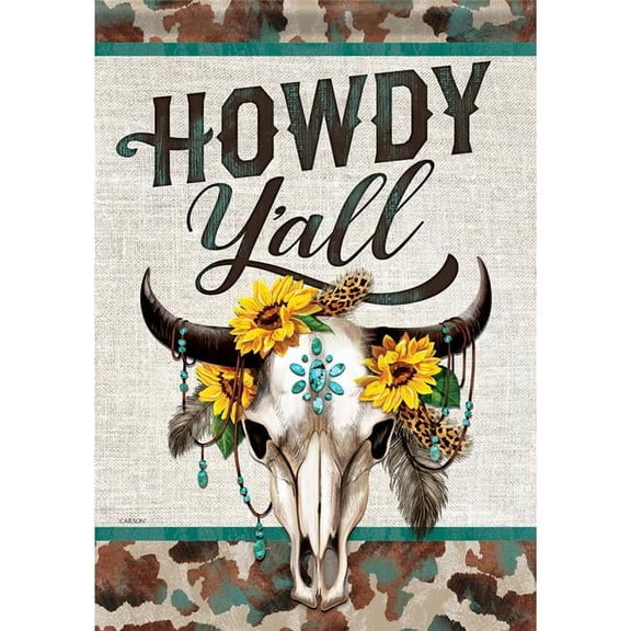 Carson 53022 Garden Flag - Howdy Y All
