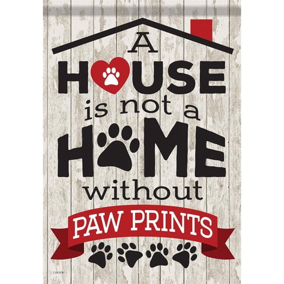 Carson 53060 Garden Flag - Paw Prints