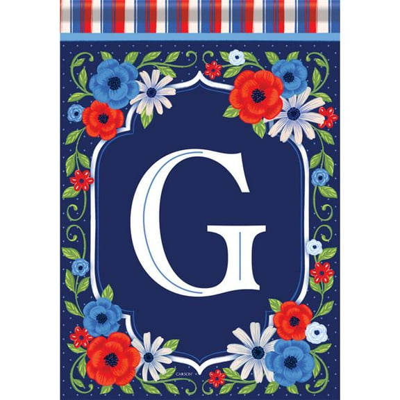 Carson 53083 Garden Flag - Amer Floral Mono G