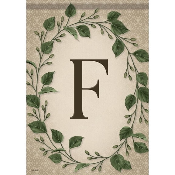 Carson 53101 Garden Flag - Cl Wreath Mono F