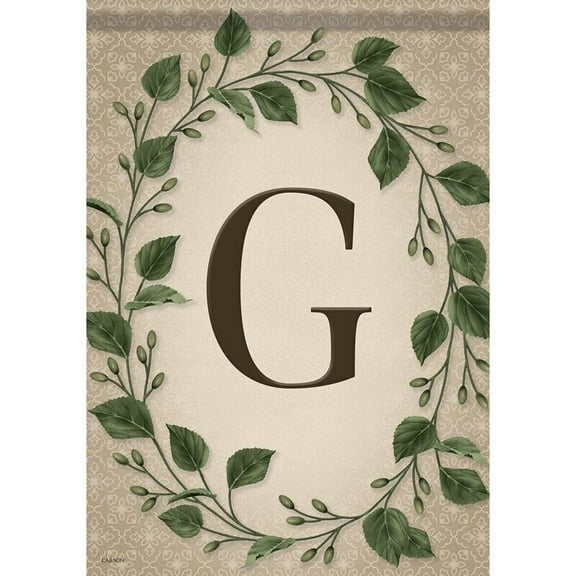 Carson 53102 Garden Flag - Cl Wreath Mono G