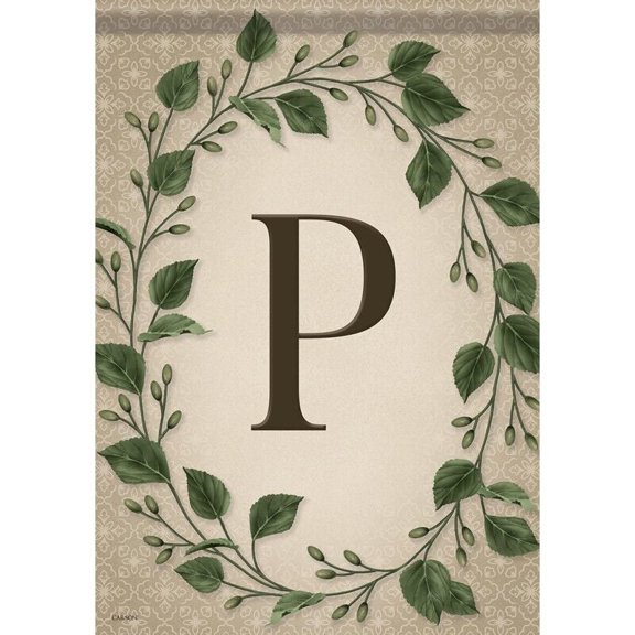 Carson 53109 Garden Flag - Cl Wreath Mono P