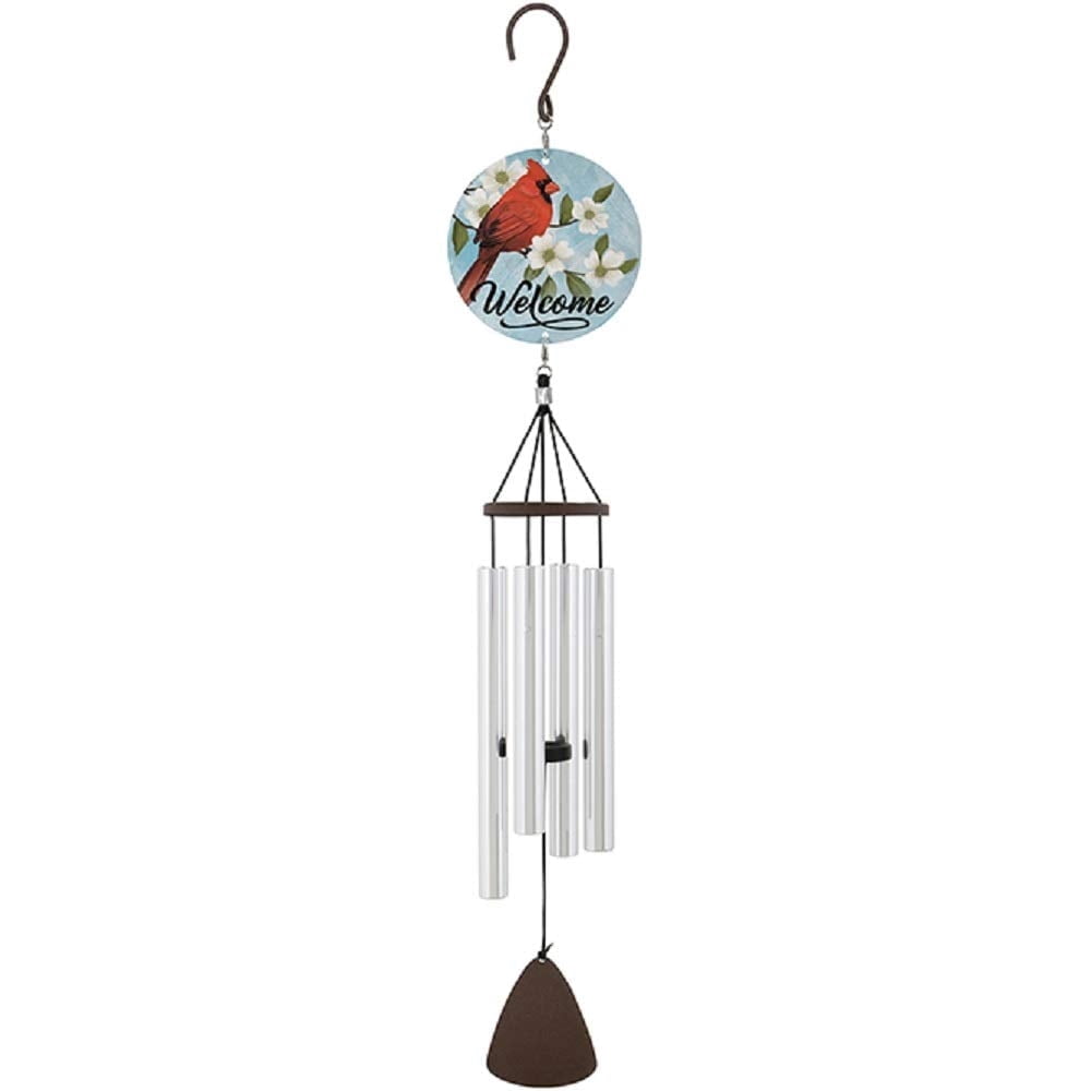 Carson Cardinal Picture Perfect Wind Chime – 27-Inch Garden & Memorial Décor