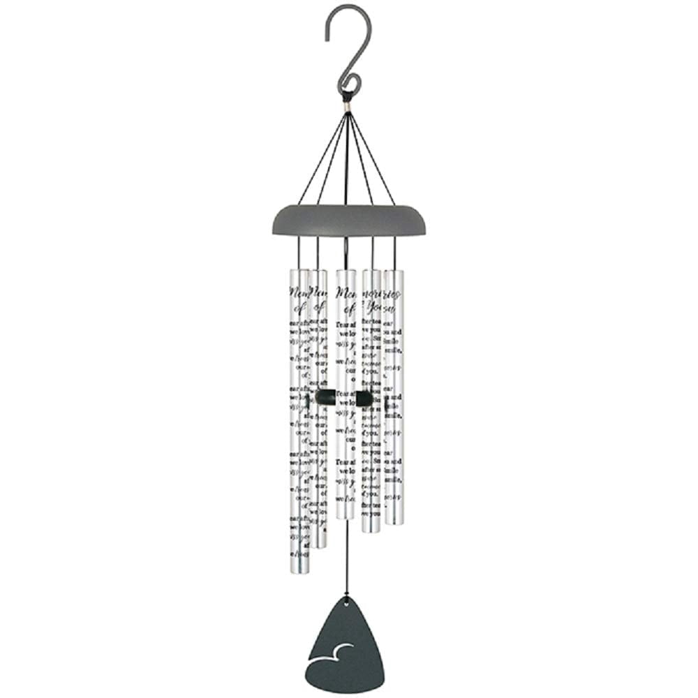 Carson “Memories of You” Sonnet Wind Chime, 30-Inch – Memorial & Inspirational Garden Décor