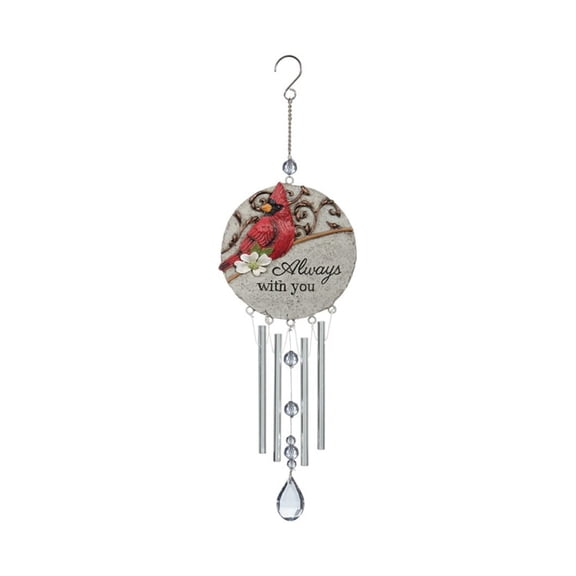 Carson 14" Always with You Cardinal Comfort Chimes Memorial & Garden Wind Chime