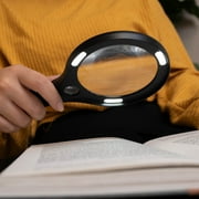 Carson AS-95 Lume Series 2x Aspheric COB LED 4.5-Inch Magnifier With 7x Spot Lens