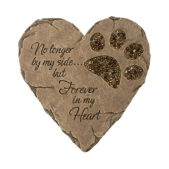 Carson Beadwork Garden Stepping Stone Pet Footprint Memorial & Decorative Stone