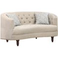 thumbnail image 1 of Best Master Furniture Carson 63" Nailheads Transitional Fabric Loveseat in Beige, 1 of 3
