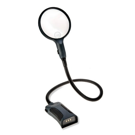Carson BoaMag™ 2.5x Magnifying Glass with Light, 90mm LED Lighted Flexible Neck Magnifier & Flashlight (SM-22)