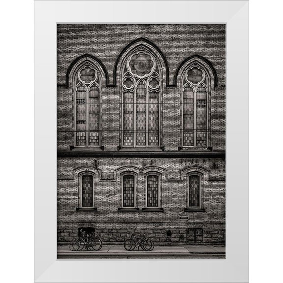 Carson, Brian 11x14 White Modern Wood Framed Museum Art Print Titled - Church Facade