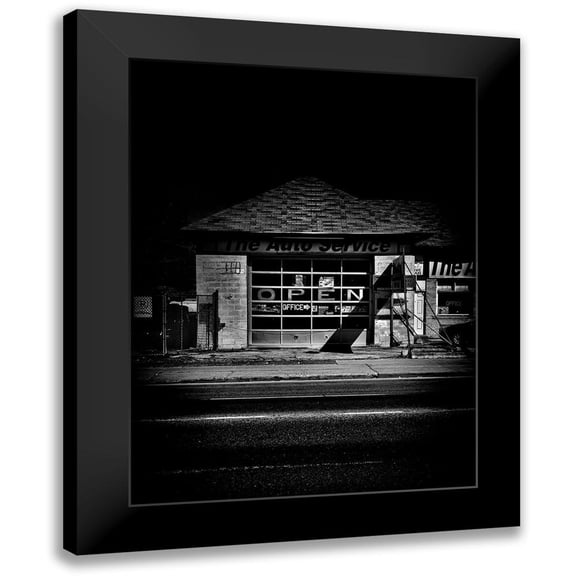 Carson, Brian 12x14 Black Modern Framed Museum Art Print Titled - Danforth Avenue Toronto No 1030