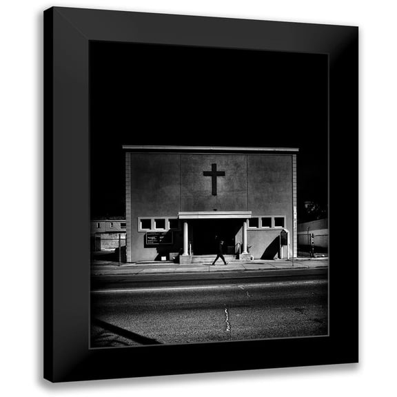 Carson, Brian 12x14 Black Modern Framed Museum Art Print Titled - Danforth Avenue Toronto No 1050