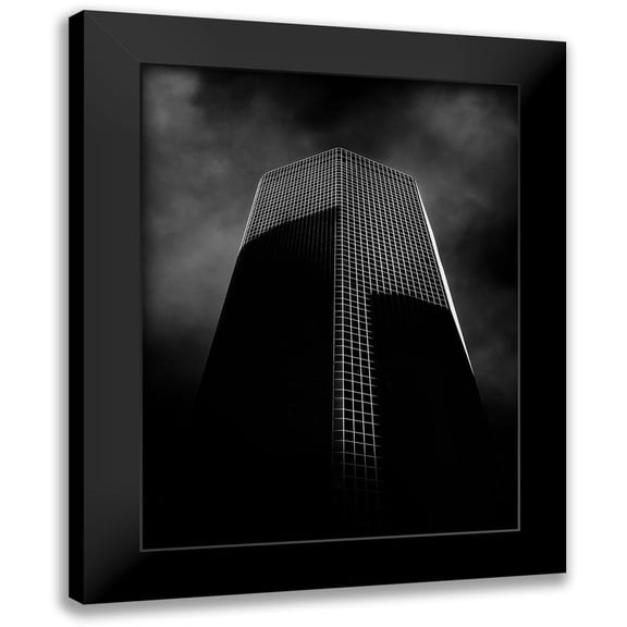 Carson, Brian 12x14 Black Modern Framed Museum Art Print Titled - Queen Street Toronto No 1