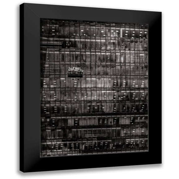 Carson, Brian 12x14 Black Modern Framed Museum Art Print Titled - Window Washing No 9