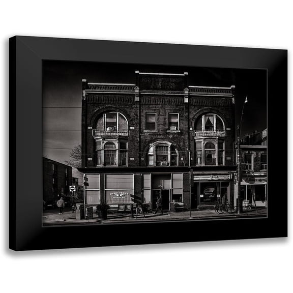Carson, Brian 14x12 Black Modern Framed Museum Art Print Titled - Queen Street Toronto No 682