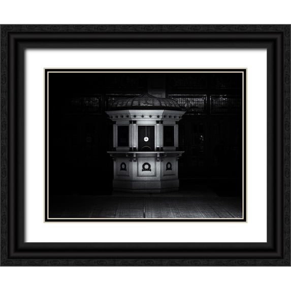 Carson, Brian 14x12 Black Ornate Wood Framed with Double Matting Museum Art Print Titled - Elgin and Winter Garden Theater
