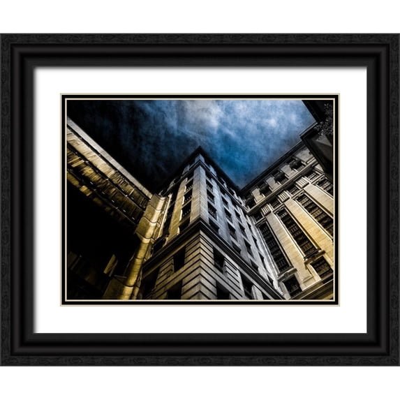 Carson, Brian 14x12 Black Ornate Wood Framed with Double Matting Museum Art Print Titled - University Avenue Toronto No 3302 Color