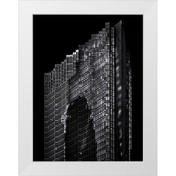 Carson, Brian 15x18 White Modern Wood Framed Museum Art Print Titled - Bay Street North Tower Toronto No 2003