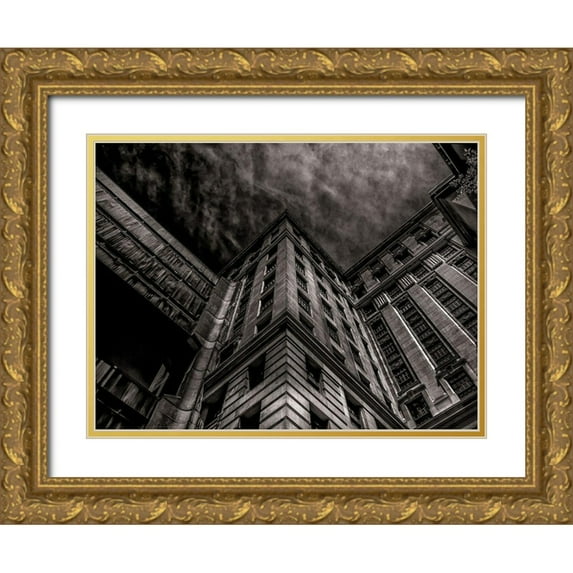 Carson, Brian 18x15 Gold Ornate Wood Framed with Double Matting Museum Art Print Titled - University Avenue Toronto No 3302