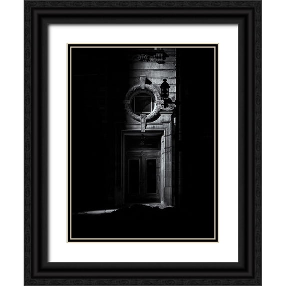 Carson, Brian 19x24 Black Ornate Wood Framed with Double Matting Museum Art Print Titled - Birkbeck Building Toronto