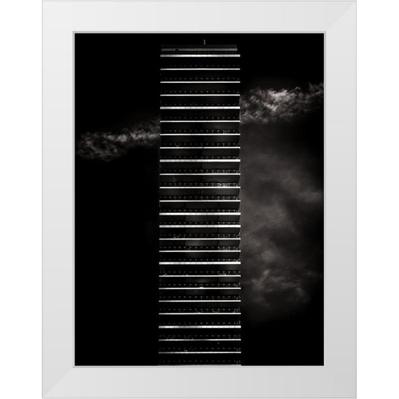 Carson, Brian 19x24 White Modern Wood Framed Museum Art Print Titled - King Street Toronto No 2243