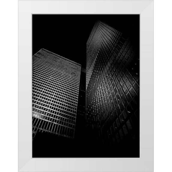 Carson, Brian 19x24 White Modern Wood Framed Museum Art Print Titled - King Street Toronto No 5577