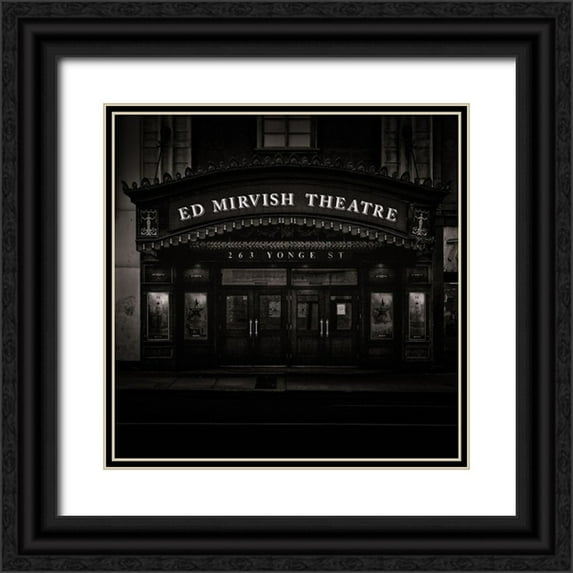 Carson, Brian 20x20 Black Ornate Wood Framed with Double Matting Museum Art Print Titled - Young Street Toronto No 263