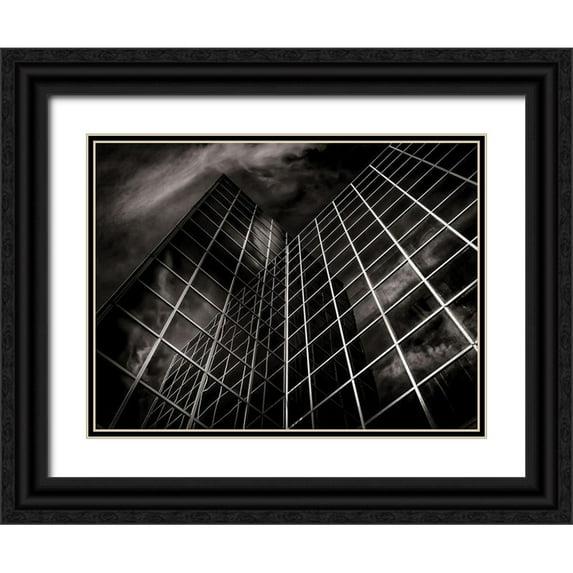 Carson, Brian 24x19 Black Ornate Wood Framed with Double Matting Museum Art Print Titled - Eglinton Avenue Toronto No 902