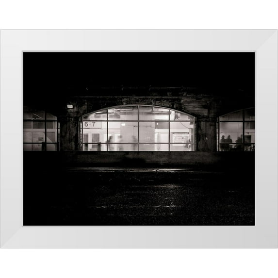 Carson, Brian 24x19 White Modern Wood Framed Museum Art Print Titled - Under the Overpass No 5