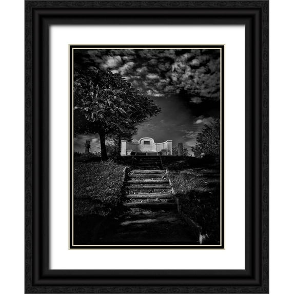 Carson, Brian 25x32 Black Ornate Wood Framed with Double Matting Museum Art Print Titled - Tombstone Shadow No 9