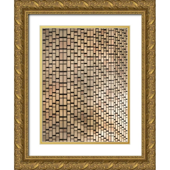 Carson, Brian 25x32 Gold Ornate Wood Framed with Double Matting Museum Art Print Titled - Bay Street South Tower Toronto No 2005 Color