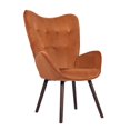 thumbnail image 1 of Carson Carrington  Falltorp Mid-century Tufted Velvet Arm Chair Arm Chairs, Accent Chairs Terracottavelvet/Espressoleg Espresso Finish Velvet Padded, 1 of 5
