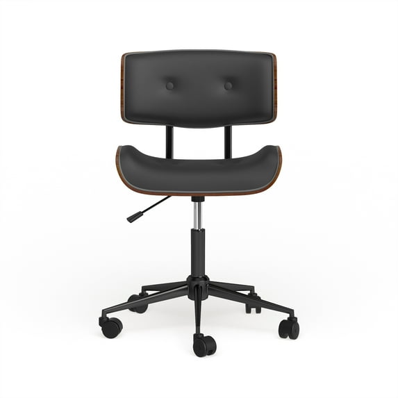 Carson Carrington Leksand Simple Mid-century Modern Office Chair Black