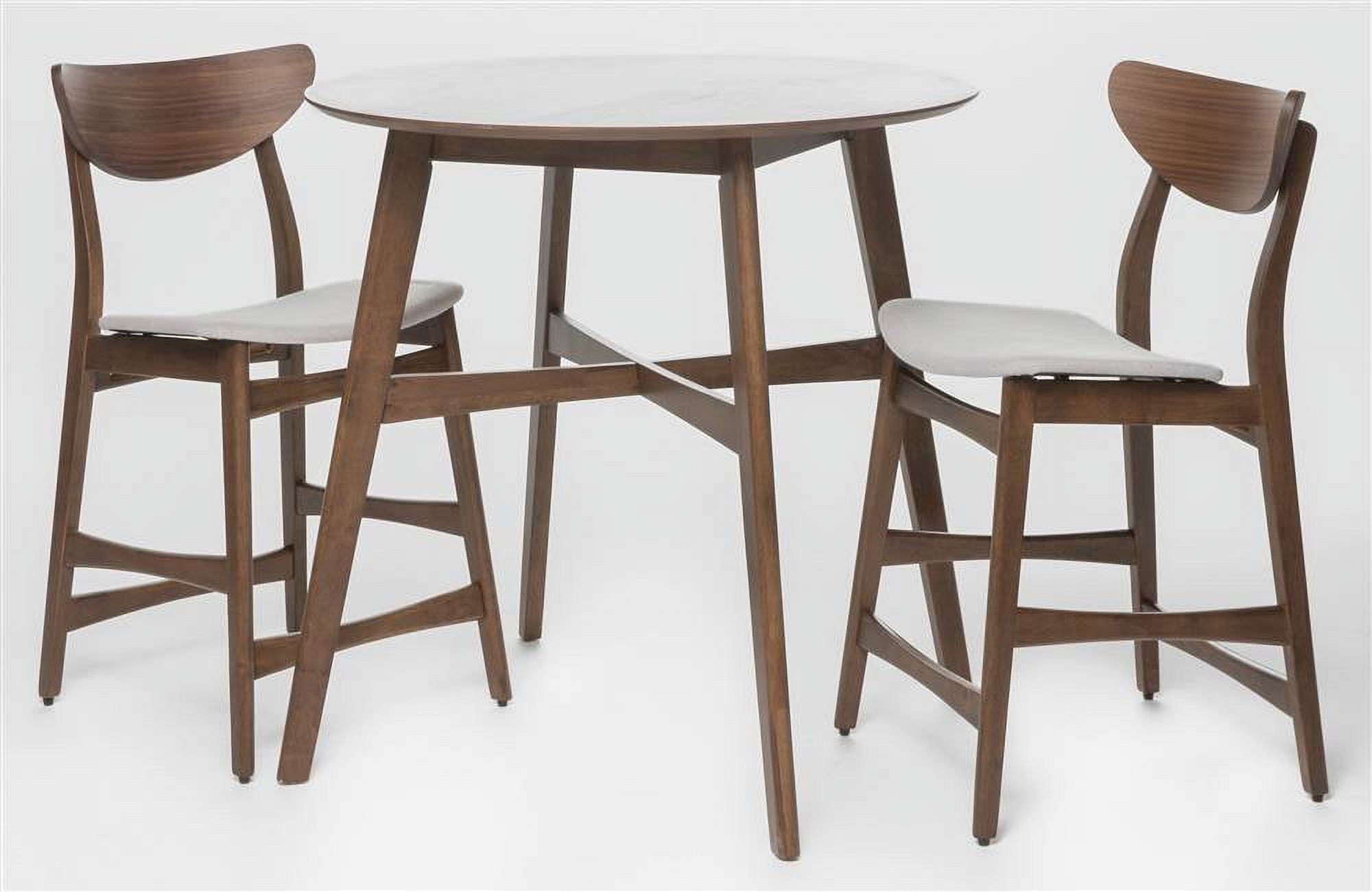 Carson Carrington Lund 3piece Wood Counterheight Round Dining Set by