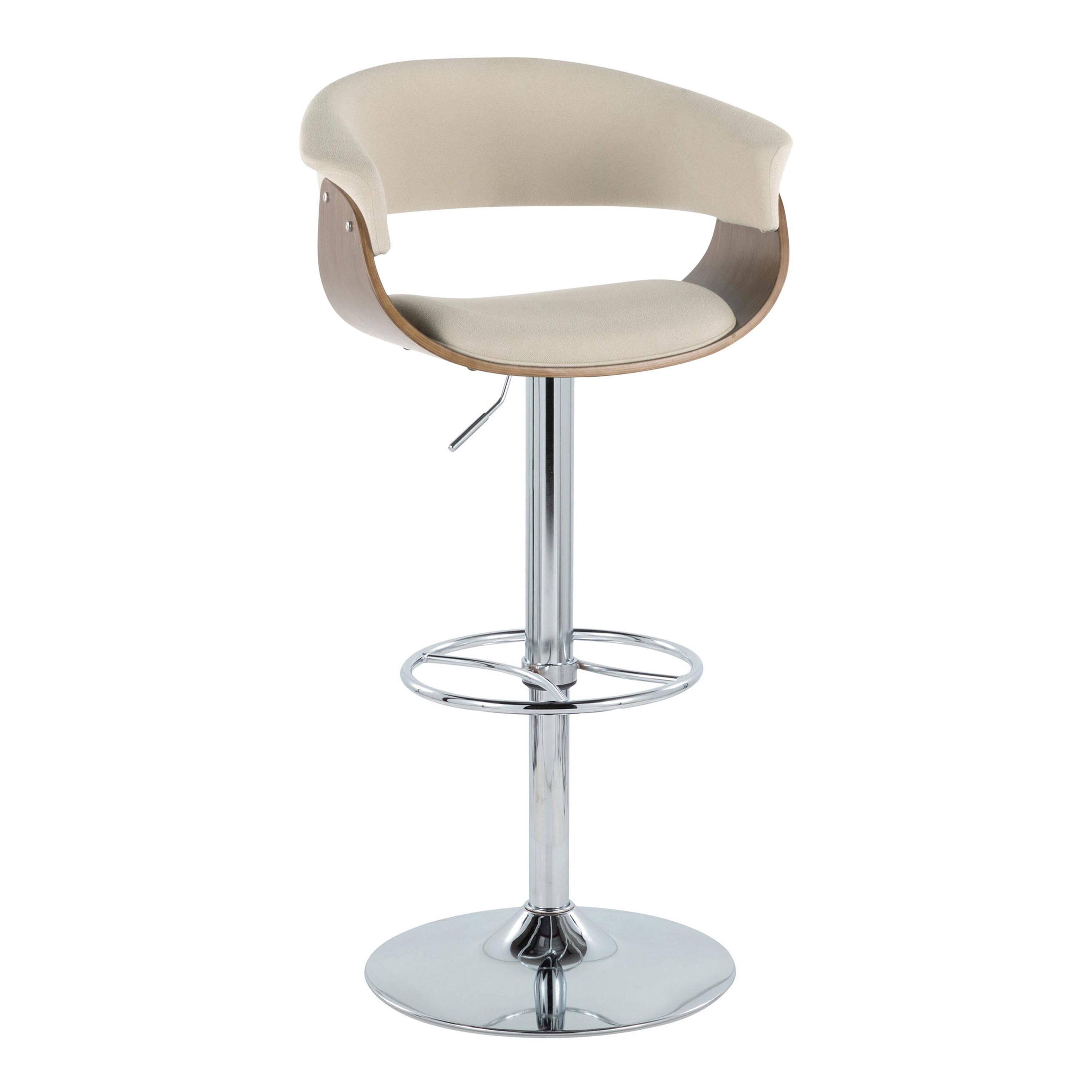 Carson Carrington Sauda Adjustable Bar Stool with Wheel Footrest (Set