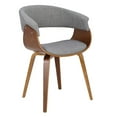thumbnail image 1 of Carson Carrington  Sauda Mid-century Modern Chair - N/A Light Grey Fabric/Walnut Walnut Finish Polyester Modern & Contemporary, Mid-Century Modern, 1 of 5