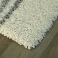 thumbnail image 1 of Carson Carrington Carson Shag Area Rug White/Grey 2'2" x 7' Runner 6' Runner, 8' Runner Runner, Indoor Entryway, Kitchen, Bedroom Silver, Ivory, Cream, 1 of 5