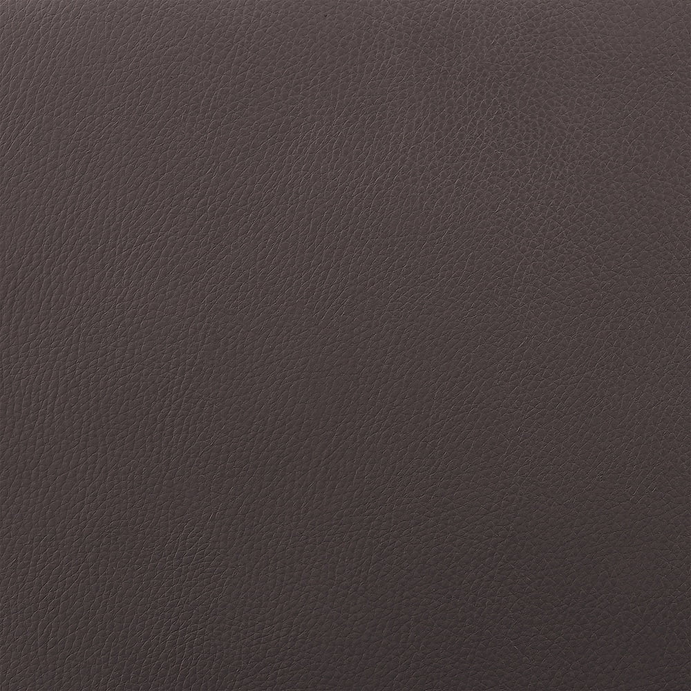 Brown Faux Leather and Walnut Wood Swivel Counter Stool