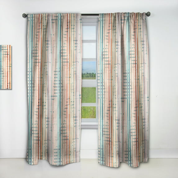 Carson Carrington Tangsatter 'Grunge Line' Modern Curtain Single Panel 52 in. wide x 90 in. high - 1 Panel 90 Inches