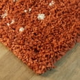thumbnail image 1 of Carson Carrington  Taxinge Shag Area Rug Burnt Orange 2'2" x 7' Runner 6' Runner, 8' Runner Off-White, 1 of 5