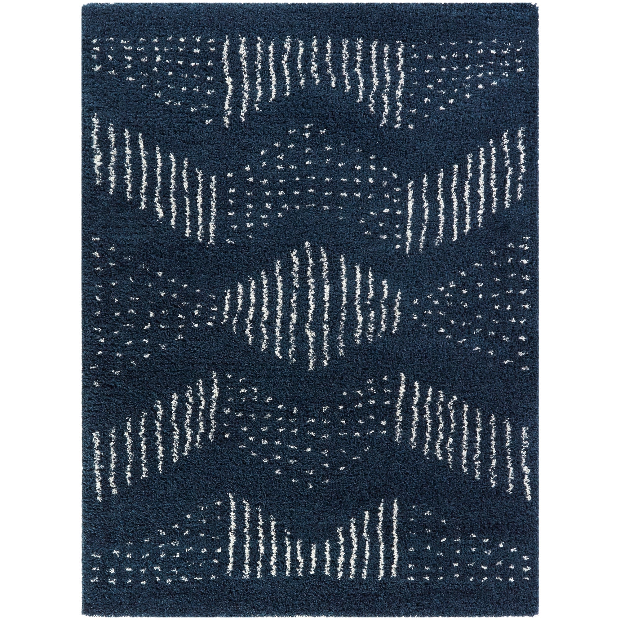 Carson Carrington Taxinge Shag Area Rug Dark Blue 2'2