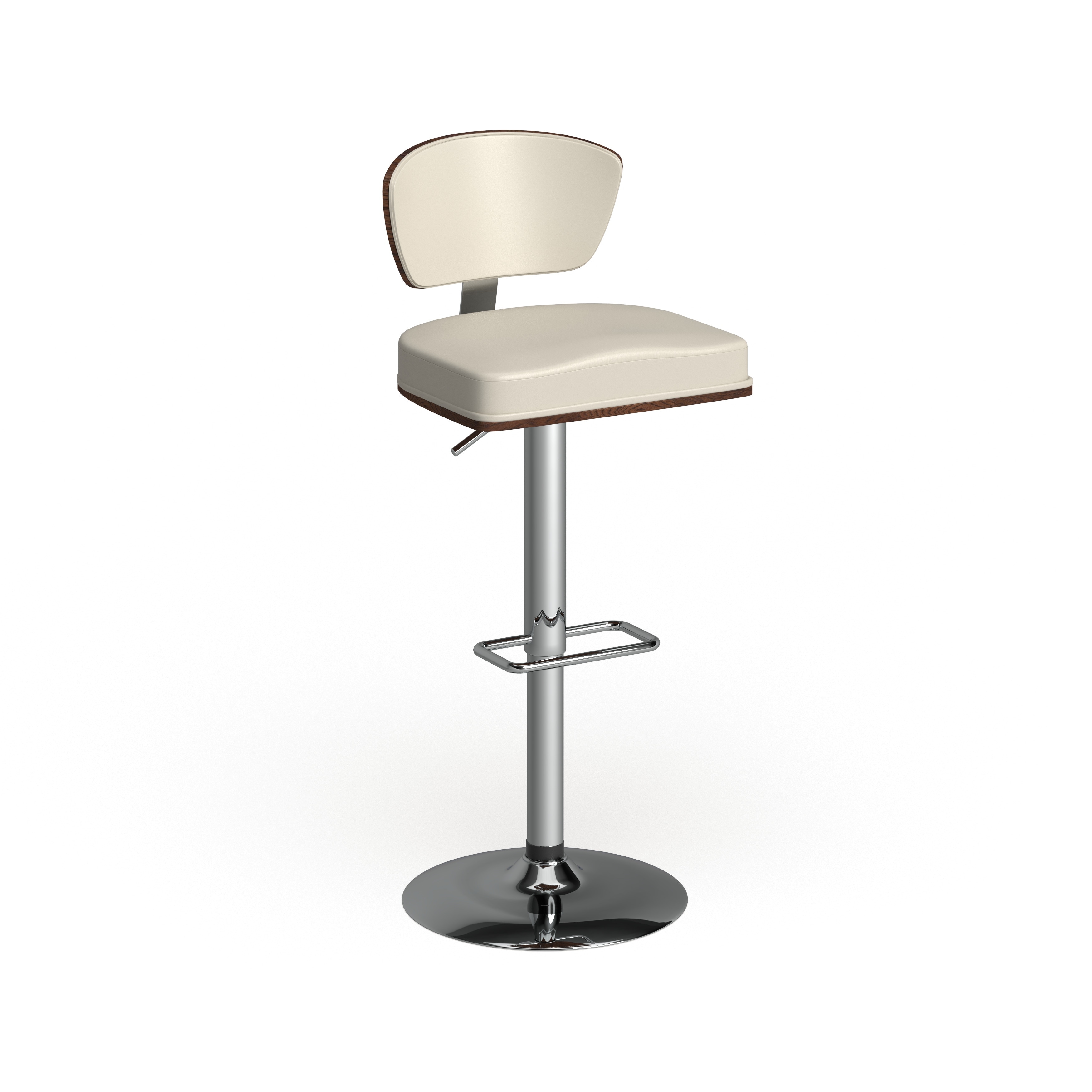 Carson Carrington Visby Midcentury Modern Adjustable Walnut Wood Bar Stool N/A