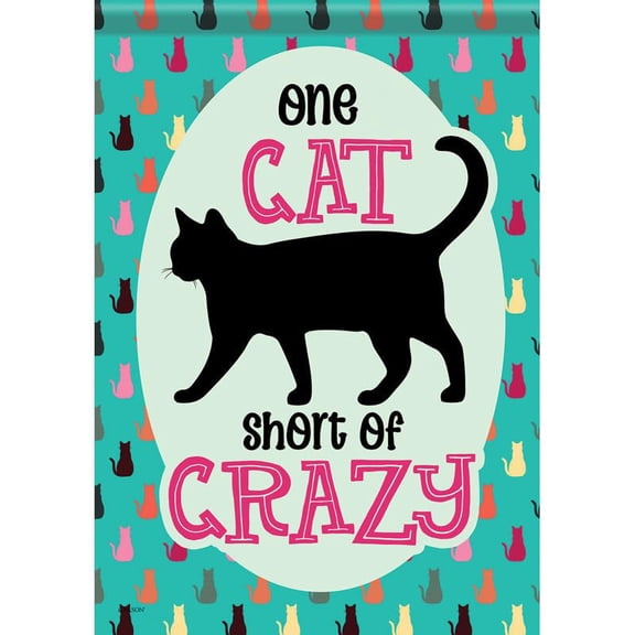 Carson Cat Crazy Garden Flag 12.5" x 18" 53411